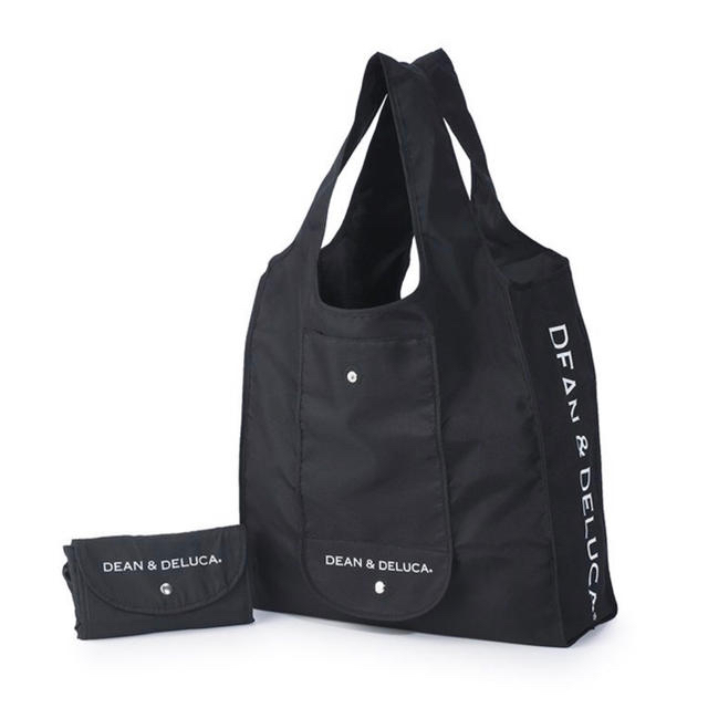 DEAN & DELUCA(ディーンアンドデルーカ)のDEAN & DELUCA ショッピングバッグ　ブラック　2個セット レディースのバッグ(エコバッグ)の商品写真