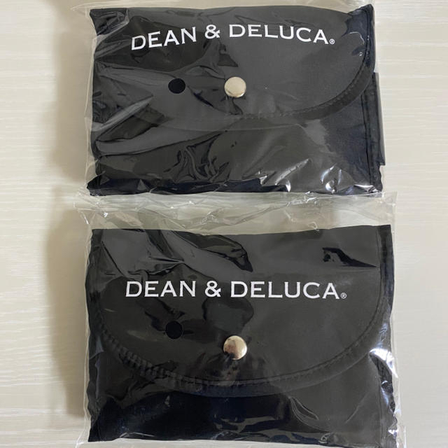 DEAN & DELUCA(ディーンアンドデルーカ)のDEAN & DELUCA ショッピングバッグ　ブラック　2個セット レディースのバッグ(エコバッグ)の商品写真