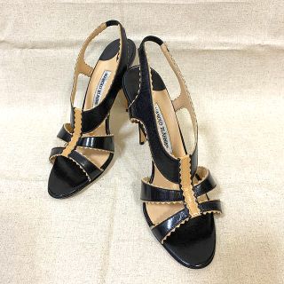 マノロブラニク(MANOLO BLAHNIK)のマノロブラニク　サンダル　ミュール　38.5㎝(サンダル)