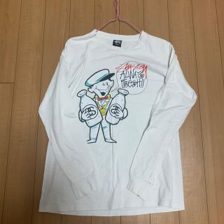 ステューシー(STUSSY)のSTUSSY Tシャツ 白 L(Tシャツ/カットソー(七分/長袖))