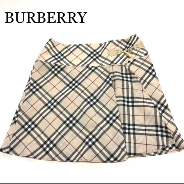 BURBERRY BLUE LABEL(バーバリーブルーレーベル)のBURBERRY BLUE LABEL ノバチェック　ウール混　巻き　スカート レディースのスカート(ひざ丈スカート)の商品写真