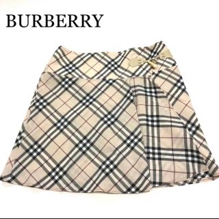 バーバリーブルーレーベル(BURBERRY BLUE LABEL)のBURBERRY BLUE LABEL ノバチェック　ウール混　巻き　スカート(ひざ丈スカート)