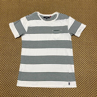 ロンハーマン(Ron Herman)のBANKS ボーダーＴシャツ 白×深緑 サイズＬ(Tシャツ/カットソー(半袖/袖なし))