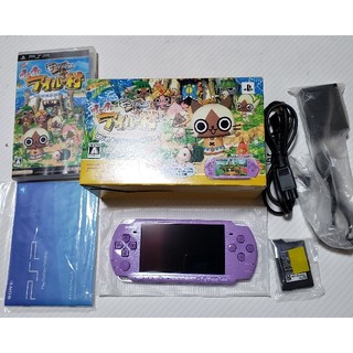 【美品】PSP-3000  液晶フィルム付　新品充電ケーブル　おまけソフト