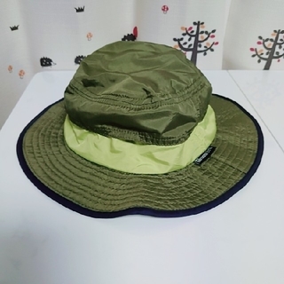 キッズフォーレ(KIDS FORET)の帽子 日除け 虫除け 幼児 52cm 緑(帽子)