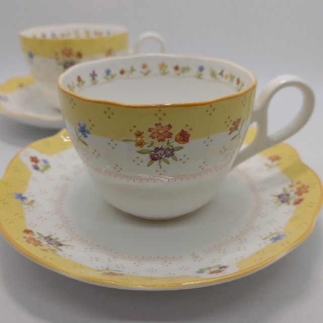 Noritake(ノリタケ)のNoritake TRUE LOVE カップ&ソーサー2客セット インテリア/住まい/日用品のキッチン/食器(食器)の商品写真