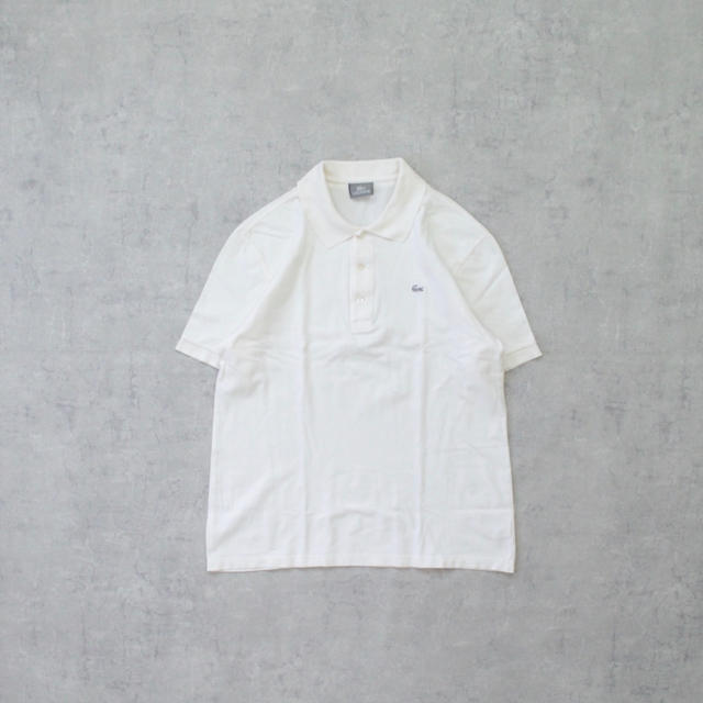 LACOSTE(ラコステ)のLACOSTE ラコステ 日本製 チビワニ 刺繍 オーバーサイズ 白シャツ レア メンズのトップス(ポロシャツ)の商品写真