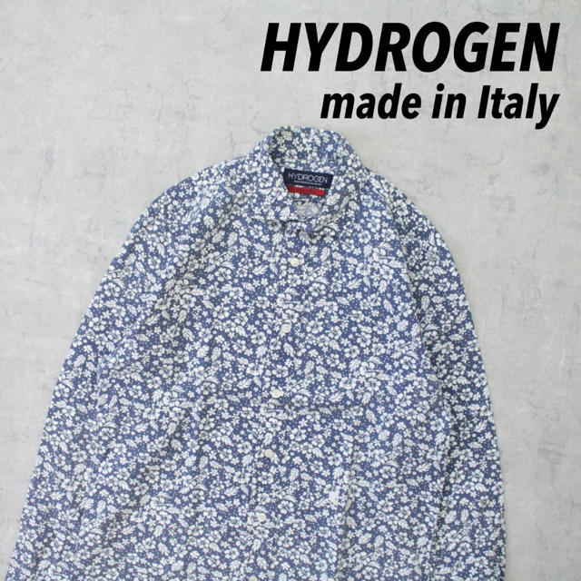 HYDROGEN(ハイドロゲン)のイタリア製 HYDROGEN ハイドロゲン 花柄 総柄 ワイドカラー ドレス メンズのトップス(シャツ)の商品写真
