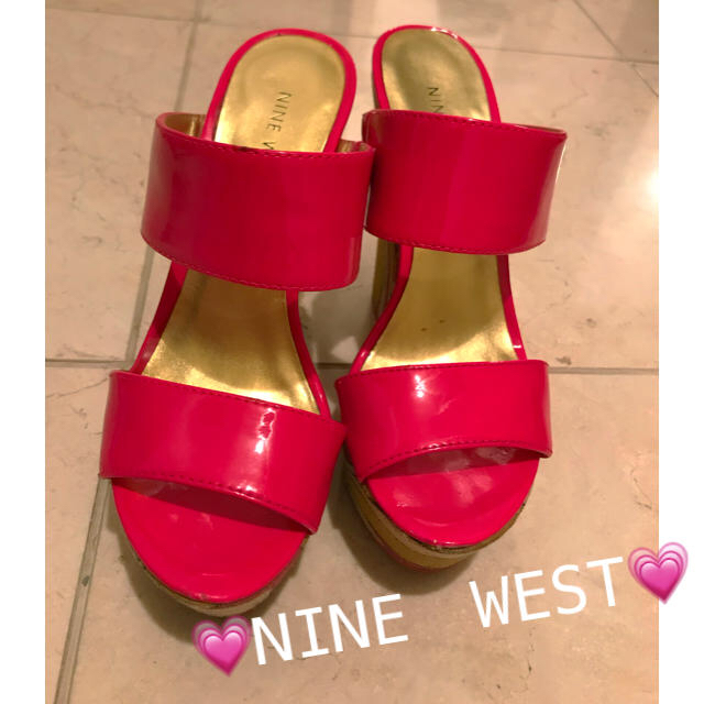 NINE WEST(ナインウエスト)のNINE WEST ナインウエスト　プッチ柄　ピンクサンダル レディースの靴/シューズ(サンダル)の商品写真