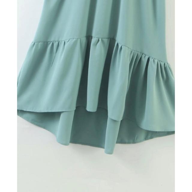 ZARA(ザラ)の1866＊S/S green ベルト付き ワンピース レディースのワンピース(ひざ丈ワンピース)の商品写真