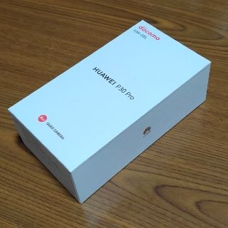 エヌティティドコモ(NTTdocomo)のp30pro HW-02L/ブラック  SIMフリー　新品未使用(スマートフォン本体)