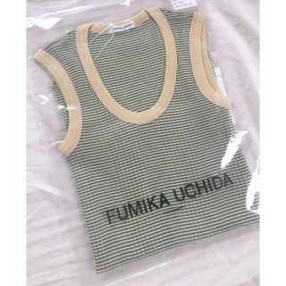 完売※【フミカウチダfumika uchida】Uネックタンクトップ  イエロー(タンクトップ)