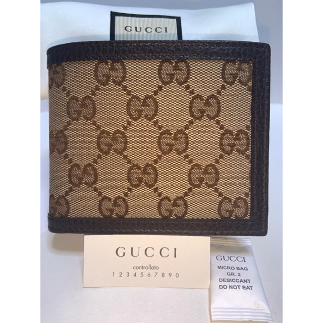 Gucci(グッチ)の【新品未使用品】小銭入り付き　GUCCI グッチ　折り財布　正規品 メンズのファッション小物(折り財布)の商品写真