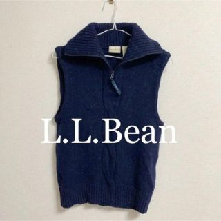 エルエルビーン(L.L.Bean)のL.L.Bean 毛100% ベスト ネイビー レディース(ベスト/ジレ)