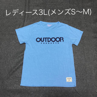 アウトドアプロダクツ(OUTDOOR PRODUCTS)のアウトドアTシャツ　レディース3L 杢入り水色(Tシャツ(半袖/袖なし))