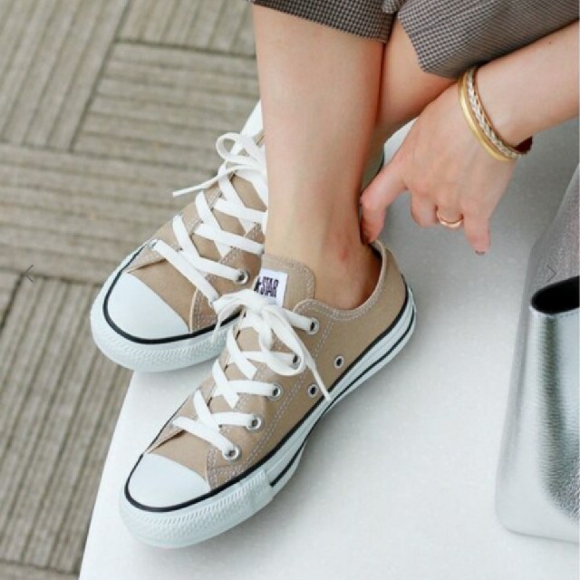 コンバース　キャンバス　オールスター　ベージュ　converse