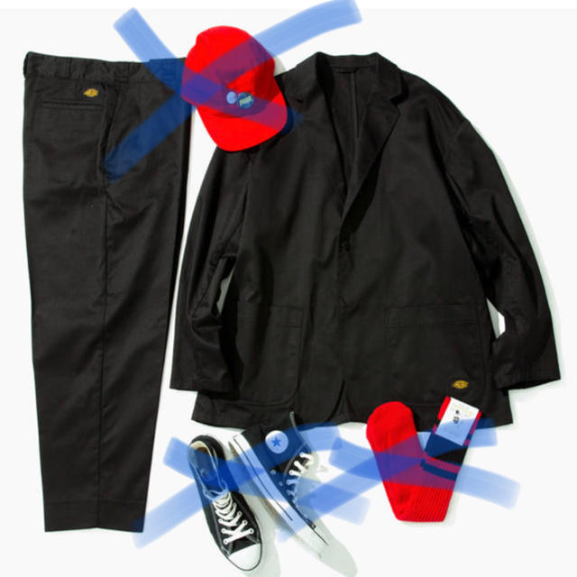 21SS Dickies TRIPSTER BEAMS BLACK SUIT S 野村訓市 21SS Dickies TRIPSTER BEAMS BLACK SUIT S 野村訓市
