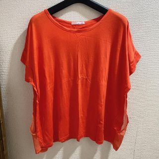 オレンジ　カットソー　Tシャツ　値下げしました‼️ポイント消化(Tシャツ(半袖/袖なし))