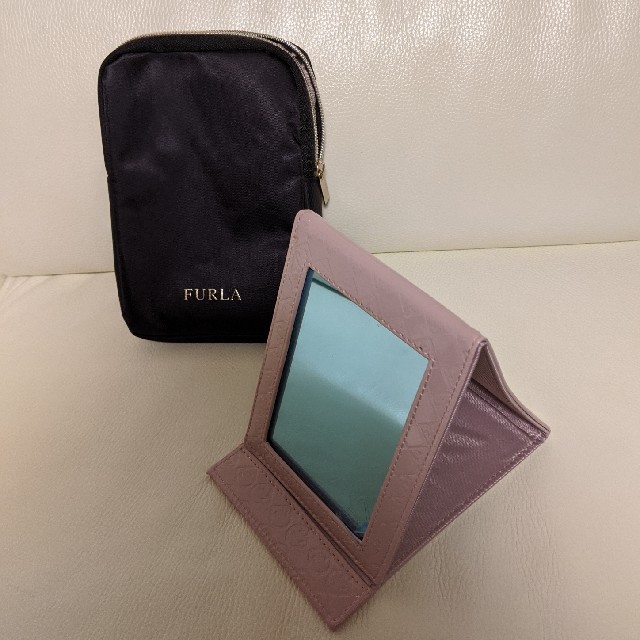 Furla(フルラ)のFURLAのミラー＆Velnicaのメイクポーチ レディースのファッション小物(ミラー)の商品写真