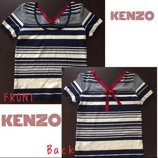 ケンゾー(KENZO)の未使用KENZOマリン❤︎バックリボン❤︎ボーダーサマーセーター(ニット/セーター)