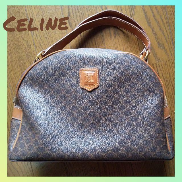 ブランドバッグCELINE セリーヌ  ハンドバッグ 三日月型バッグ マカダム柄