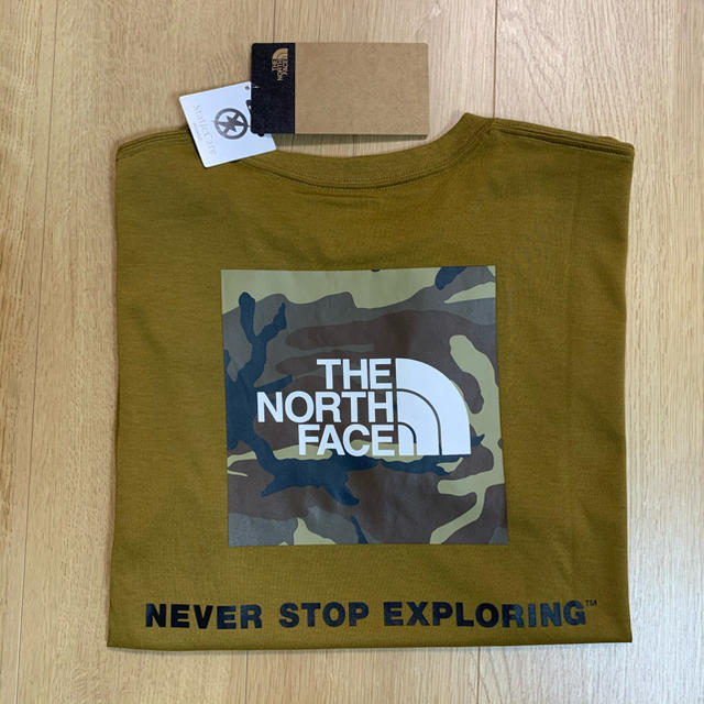 THE NORTH FACE(ザノースフェイス)のノースフェイス Tシャツ カーキ ボックスロゴ メンズのトップス(Tシャツ/カットソー(半袖/袖なし))の商品写真