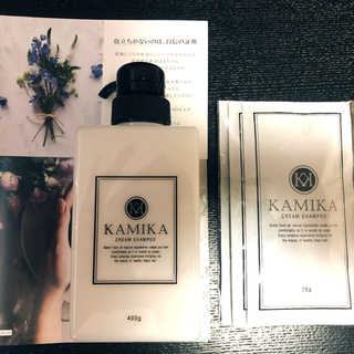 【新品未開封】カミカ 黒髪クリームシャンプー KAMIKA 400g+25g×3(シャンプー)
