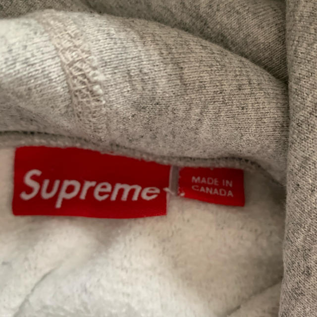 美品　12aw supreme パーカー　ボックスロゴ　グレー　Mサイズ