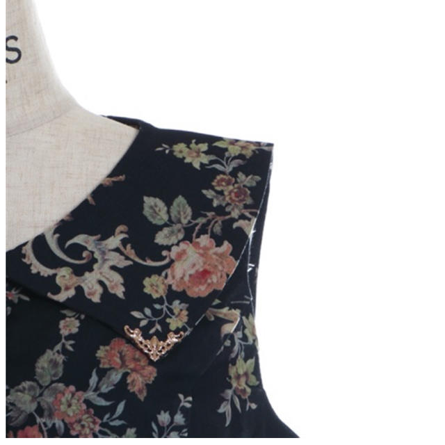 axes femme(アクシーズファム)の花柄　セーラー  ワンピース　紺 レディースのワンピース(ひざ丈ワンピース)の商品写真