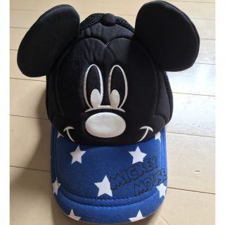 ディズニー(Disney)の0時までセールディズニーランドで購入✨ミッキー　メッシュ帽子　子供用(帽子)