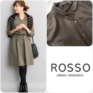 アーバンリサーチロッソ(URBAN RESEARCH ROSSO)のサテンワンピース❁︎(ひざ丈ワンピース)