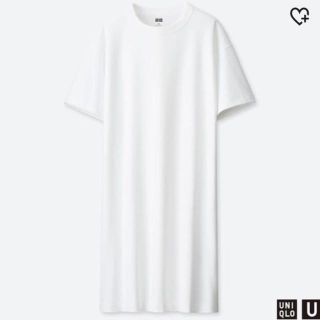 ユニクロ(UNIQLO)の☆売約済み☆ Uniqlo U Tシャツワンピース 白＆黒セット L(ひざ丈ワンピース)