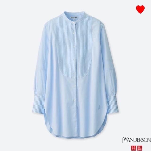 UNIQLO(ユニクロ)のUniqlo J.W.Anderson タキシードシャツ ストライプ Ｍ レディースのトップス(シャツ/ブラウス(長袖/七分))の商品写真