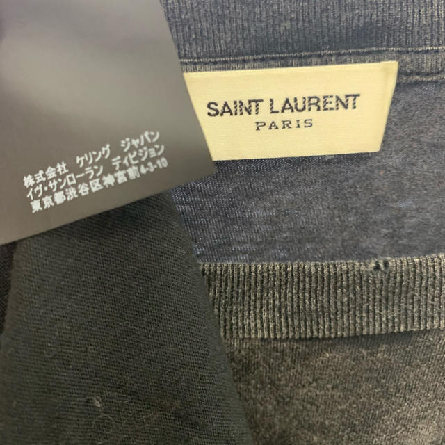 Saint Laurent(サンローラン)のサンローラン ダメージロゴTシャツ 確実正規品 ケリングタグ有 メンズのトップス(Tシャツ/カットソー(半袖/袖なし))の商品写真