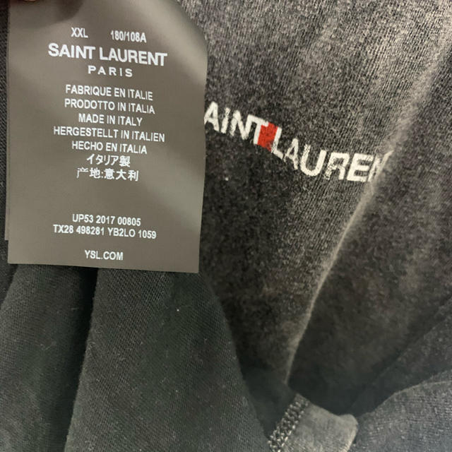 Saint Laurent(サンローラン)のサンローラン ダメージロゴTシャツ 確実正規品 ケリングタグ有 メンズのトップス(Tシャツ/カットソー(半袖/袖なし))の商品写真