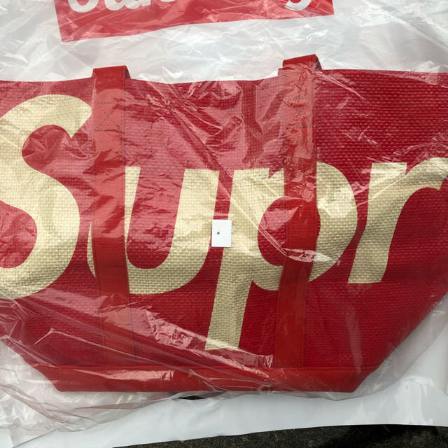 レディースsupreme week18 Raffia Tote red