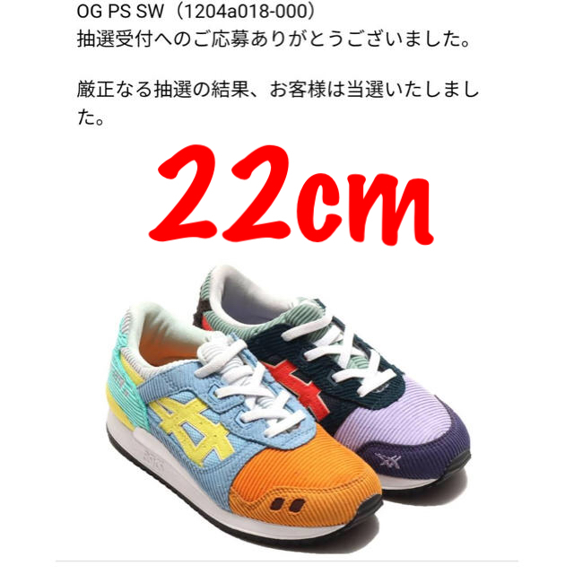 atmos(アトモス)のASICS x SeanWotherspoon キッズ/ベビー/マタニティのキッズ靴/シューズ(15cm~)(スニーカー)の商品写真