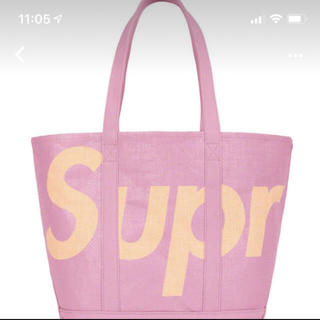 シュプリーム(Supreme)のsupreme Raffia Tote トートバッグ　パープル(トートバッグ)