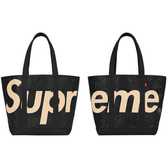 supreme raffia tote 黒 シュプリーム トートバッグ