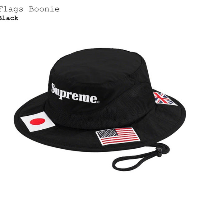 Supreme Flags Boonie　black M/L