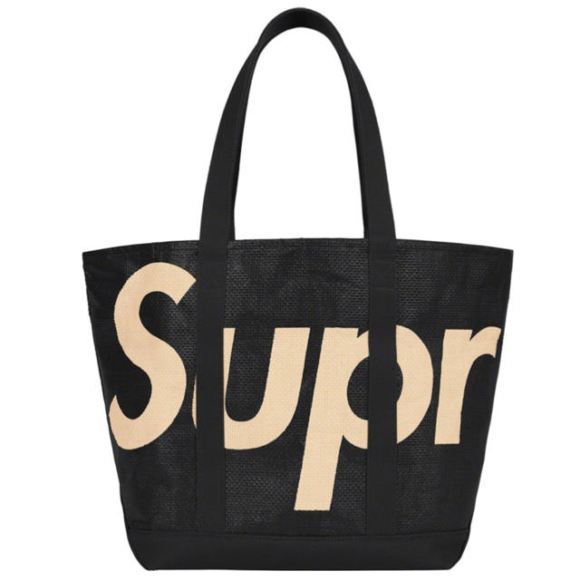 Supreme Raffia Tote / black/トートバッグ