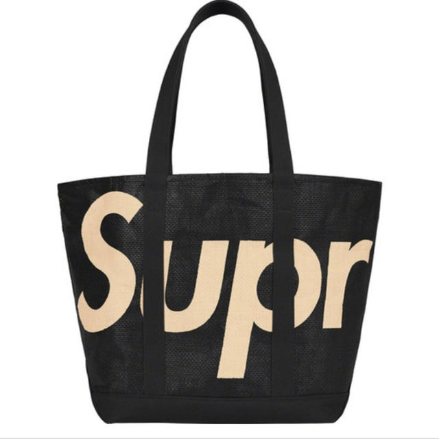 Supreme Raffia Tote Black