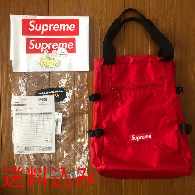 Supreme Tote Backpack 19ss REDバッグパック/リュック