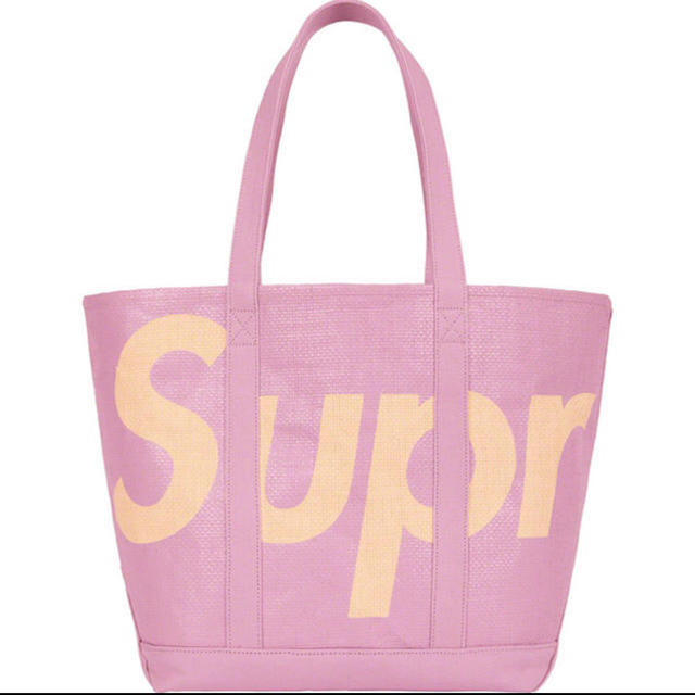 紫 supreme raffia tote bag シュプリーム トートバッグ