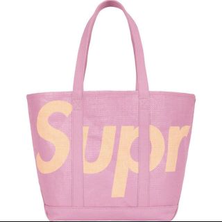 シュプリーム(Supreme)の紫 supreme raffia tote bag シュプリーム トートバッグ(トートバッグ)