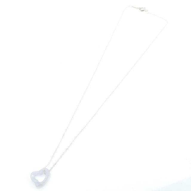 Tiffany & Co.(ティファニー)の未使用 ティファニー ブルー ストーン オープン ハート ネックレス IF58 レディースのアクセサリー(ピアス)の商品写真