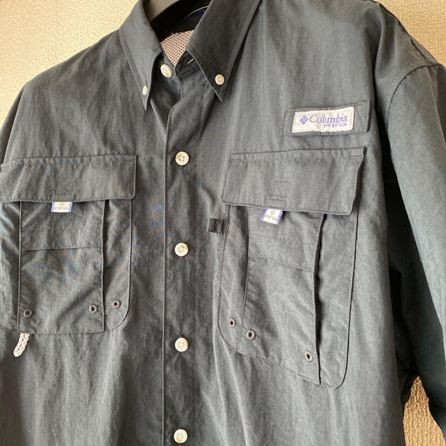 【美品】Columbia : PFG 半袖シャツ　ブラック M★コロンビア 1