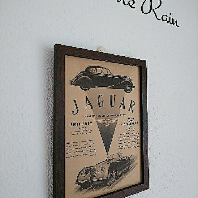 【ジャガー 旧車】B5 ヴィンテージ 外車  ハンドメイドのインテリア/家具(アート/写真)の商品写真