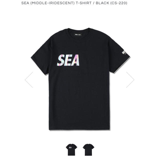 SEA (MIDDLE-IRIDESCENT) T-SHIRT / BLACK