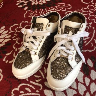 JIMMY CHOO ゴールドスニーカー 超美品-tops.edu.ng